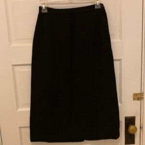 Women's 1950s Vintage Jo Collins Black Wool Pencil Skirt